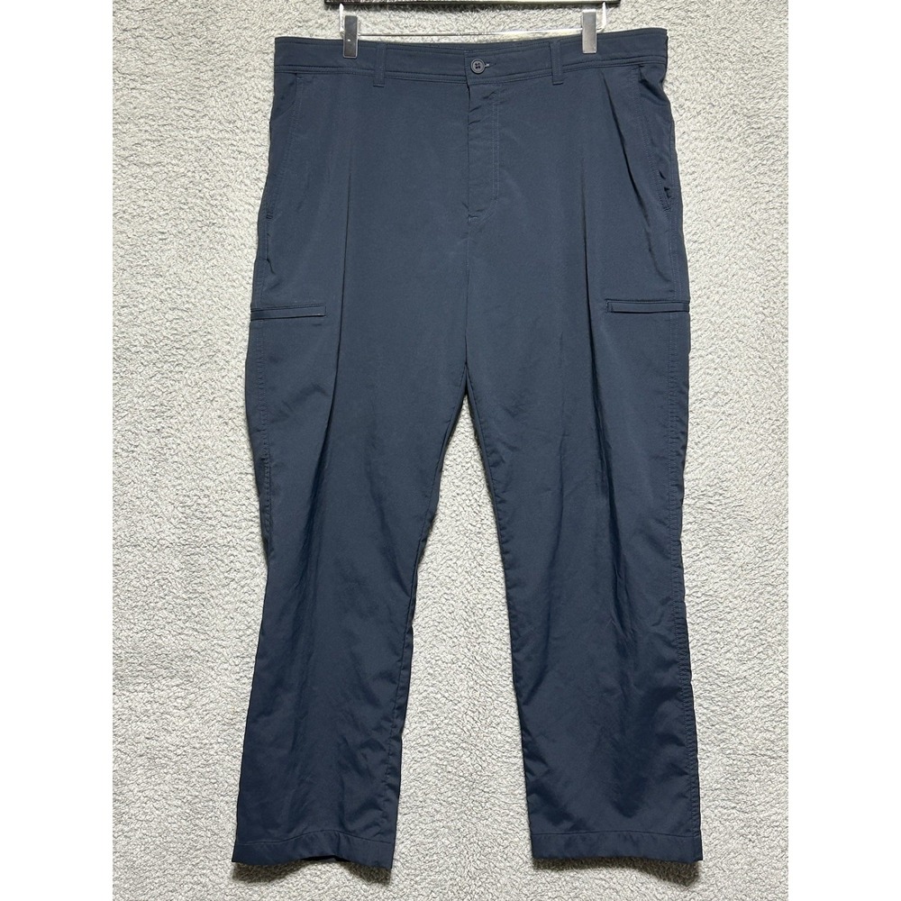 Solaris Performance Outdoor Pants Mens 38x30 Blue Stretch Cargo Hiking Utility